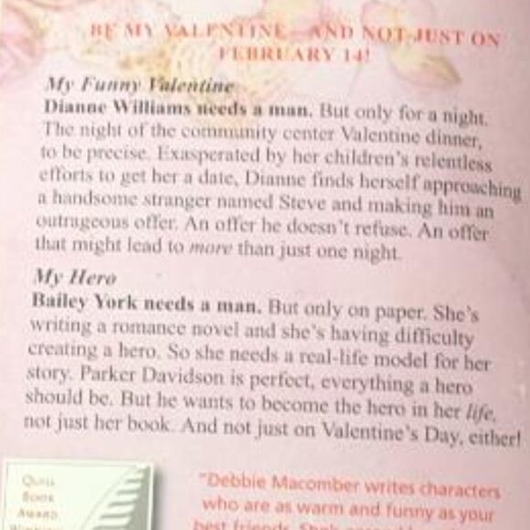 Book - Debbie Macomber "Be My Valentine" - Picture 2 of 2